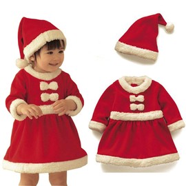 cos1056 Kids’ Santa Costume, Dress Up, Baby Santa Costume, Santa Outfit, Includes 1 Pair of Cute Santa Socks