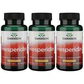 Swanson Hesperidin - Citrus-Derived - Cardiovascular & Hearth Health Support- Contributes to Muscle Recovery* - Features Antioxidant Properties - Gluten Free & Non-GMO - 60 Capsules (3 Pack)