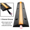 Reliancer 4 Pack 1-Channel Rubber Cable Protector Ramp Traffic Speed