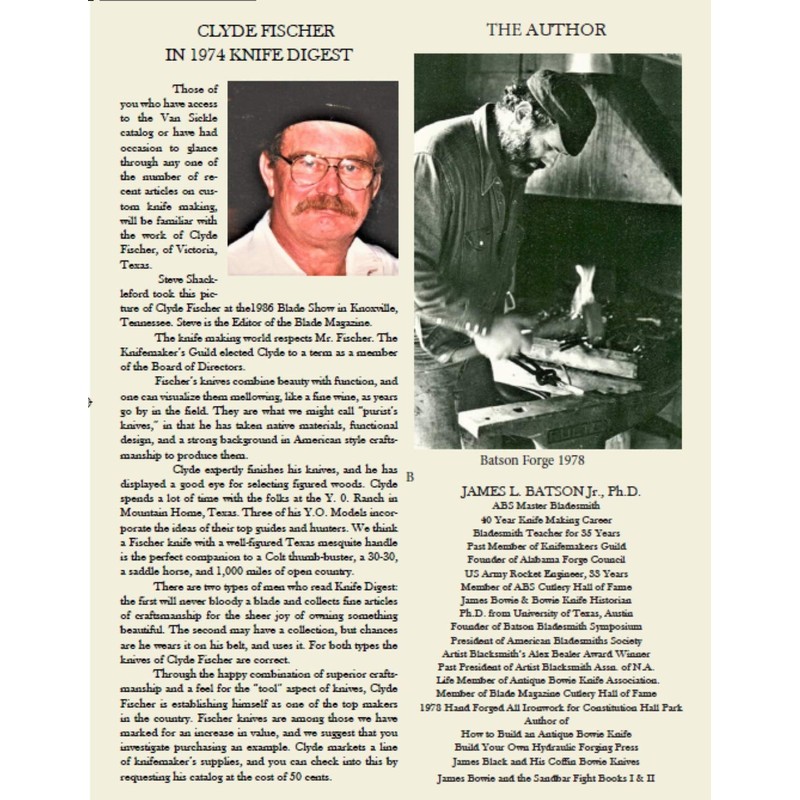 "HOW TO FORGE CLYDE FISCHER BLADES"