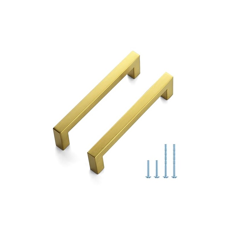 JOY DECOR 10 Pack Cabinet Handles, Gold Cabinet Pulls, 5