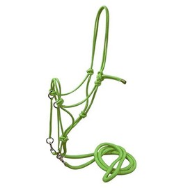 Showman Nylon Rope Bitless Bridle w/Reins! New Horse TACK! (Lime Green)