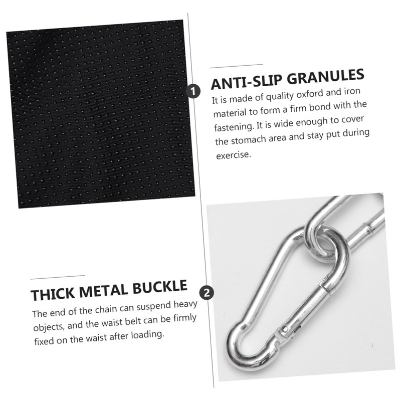 BESPORTBLE Weightlifting Belt with Chain for Enhanced Resistance Training Comfortable