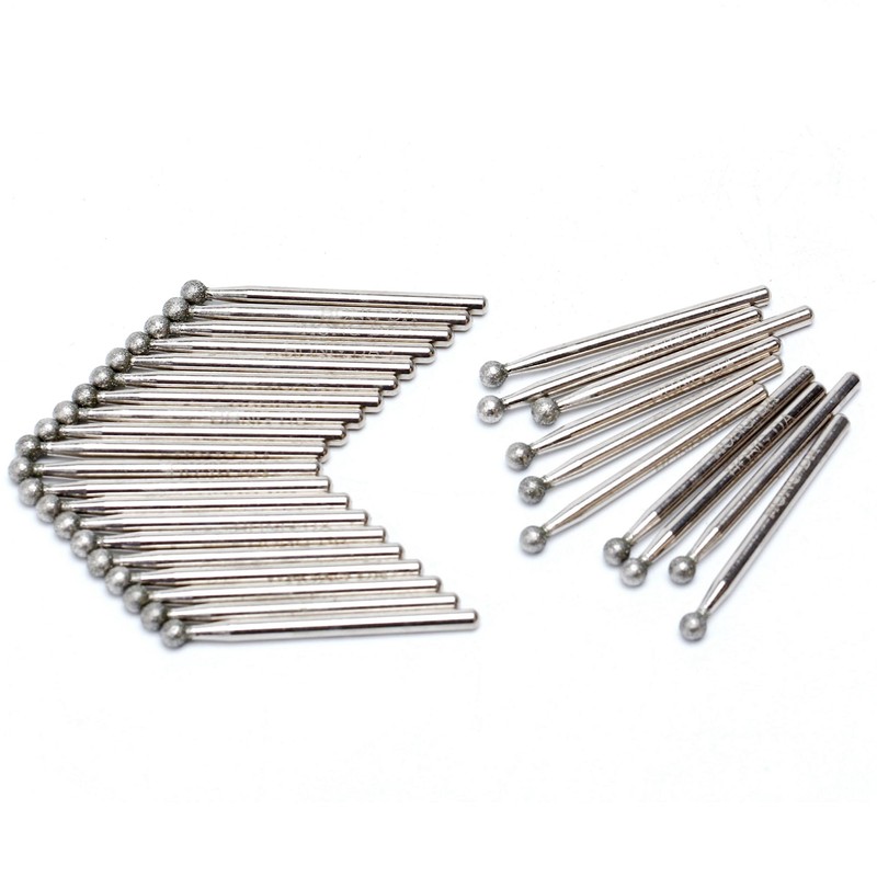 ILOVETOOL 30Pcs Ball Shape 4mm Diamond Burr Diamond Mounted Grinding