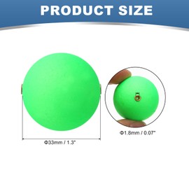 PATIKIL Fishing Bobbers Floats 1.3 Inch Dia, 10 Pack Fishing Rig Float Round Slip Responsive Pompano Floats Buoy Rig Stoppers for Surf Fishing Crappie Trout Catfish Walleye, Green