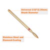 sourcing map 6pcs 200-230 Grits Diamond Grinding Bit 2.3mm Oval