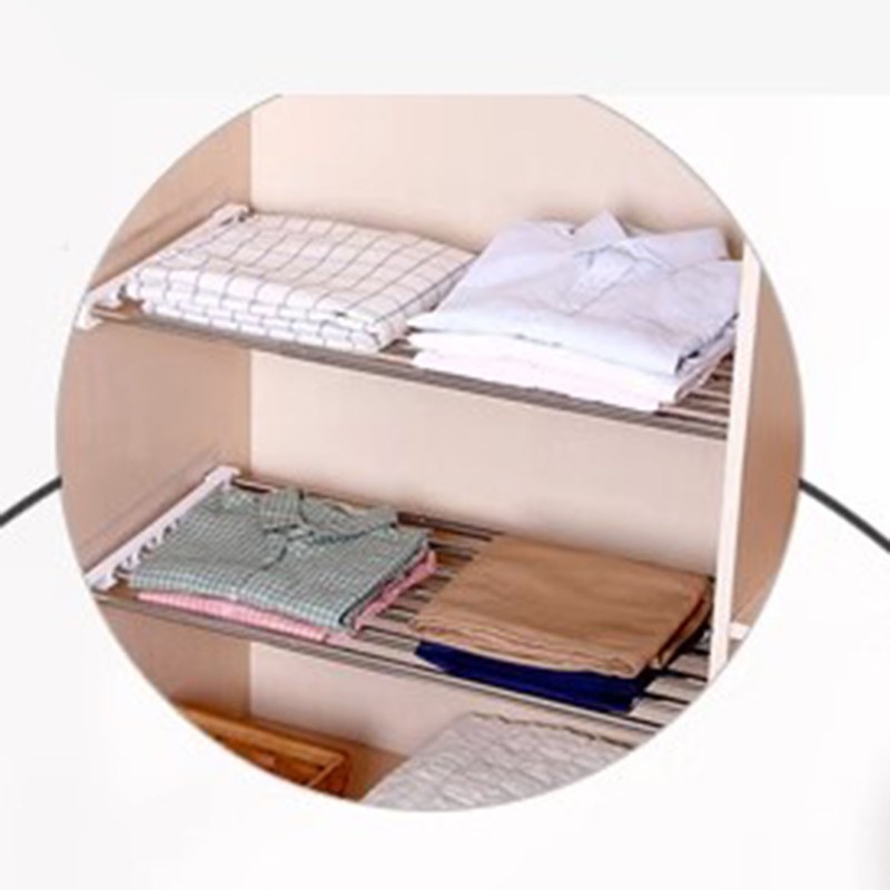 Expandable Closet Storage Rack 25‑40cm Adjustable 24cm Wide Stainless Steel