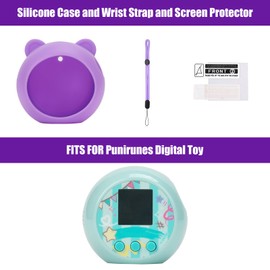 MGZNMTY Silicone Case Compatible with Punirunes Virtual Pet, Protective Skin Cover for Punirunes Interactive Digital Toy (Purple)