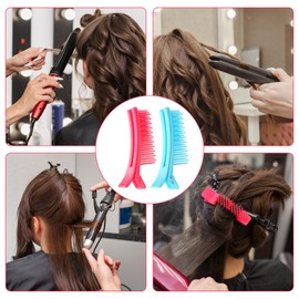 2 Pcs Hair Sectioning Clips, Dual-Purpose Styling Hairs Cutting Clip, Non-Slip Hair Holders, Grip Sectioning Clips for Cutting, Foiling, Coloring Accessories