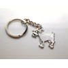 Stainless Steel Silver Plated Goat Keychain