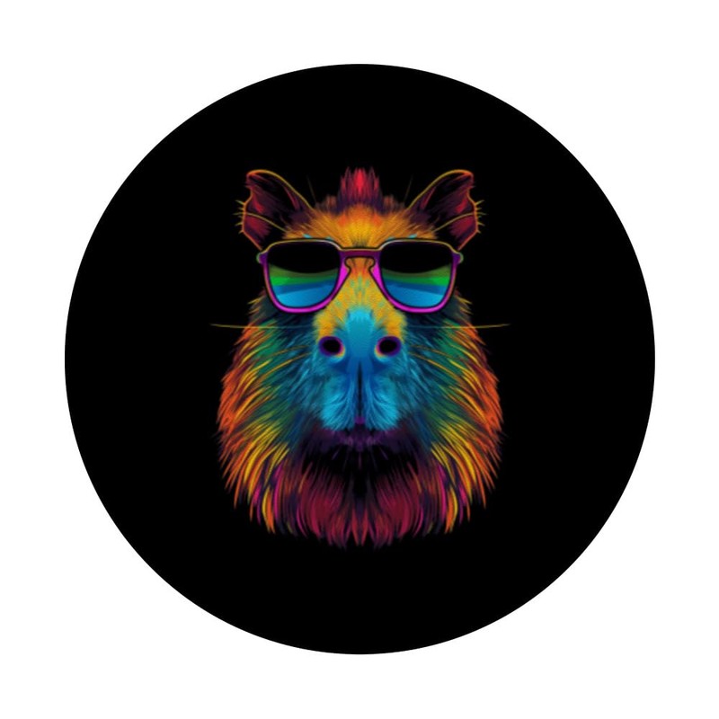 Capybara Capibara Pop Art Pop Sockets Sunglasses with Interchangeable PopGrip