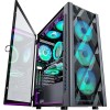 MUSETEX NN8 ATX Case with 6 Preinstalled PWM ARGB Fans,