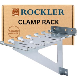 Rockler HD Pipe Clamp Rack – Rack Helps to Store Heavy Duty Clamps – 12 Gauge Galvanized Steel Pipe Clamps – Store Full Rack of Clamps up to 60” Long - Garage Workshop Organizers & Storage