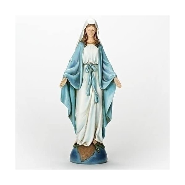 Joseph's Studio by Roman Inc., Renaissance Collection, Holy Statue Figurine, 14"H OUR LADY OF GRACE FIGURE, Religious Décor, Catholic Sacraments, Christian Gifts, Resin Stone, (3.75 x 5.88 x 14 Inches)