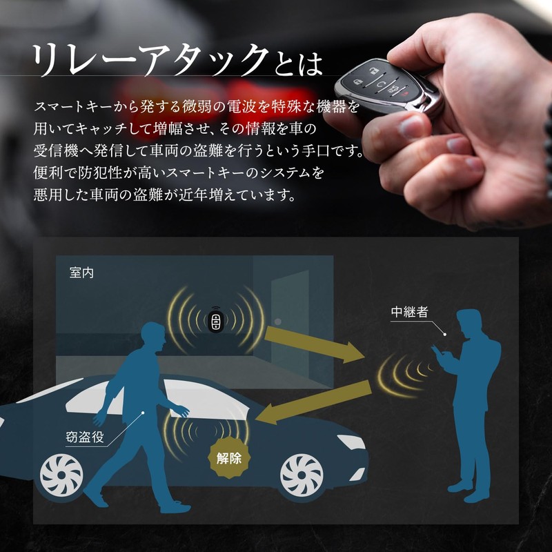 LeLante Relay Attack Prevention Key Case, Relay Attack Prevention, Radio