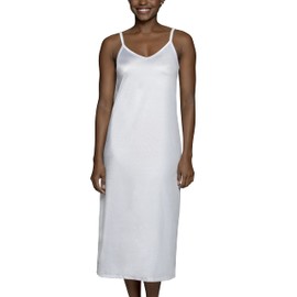 Vanity Fair Womens Anti-static Nylon For Under Dresses (S-5xl) Full Slip, Reversible - 32" - White, Large US