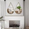 BAODANFU Decorative Mirrors Wall Mounted Mirror Drop Shape (Gold, 1-Pack)