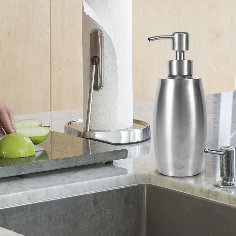 1pc 304 Stainless Steel Bathroom Shampoo Shower Pump Lotion Dispenser