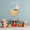 2PCS French Provence Scalloped Scallop Woven Wicker Wall Baskets Basket