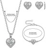 Rumnoke Jewellery Set for Women Cubic Zirconia Jewelry Set Necklace
