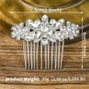 BERYUAN Bridal Flower Rhinestone Crystal Hair Comb Handmade Rhinestone Crystal