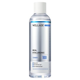 Wellage Real Hyaluronic 100 Toner, 200ml, 1 pc / 웰라쥬 리얼 히알루로닉 100 토너, 200ml, 1개