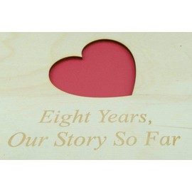 8 Year Anniversary Wooden Scrapbook – Perfect for your Wife or Girlfriend