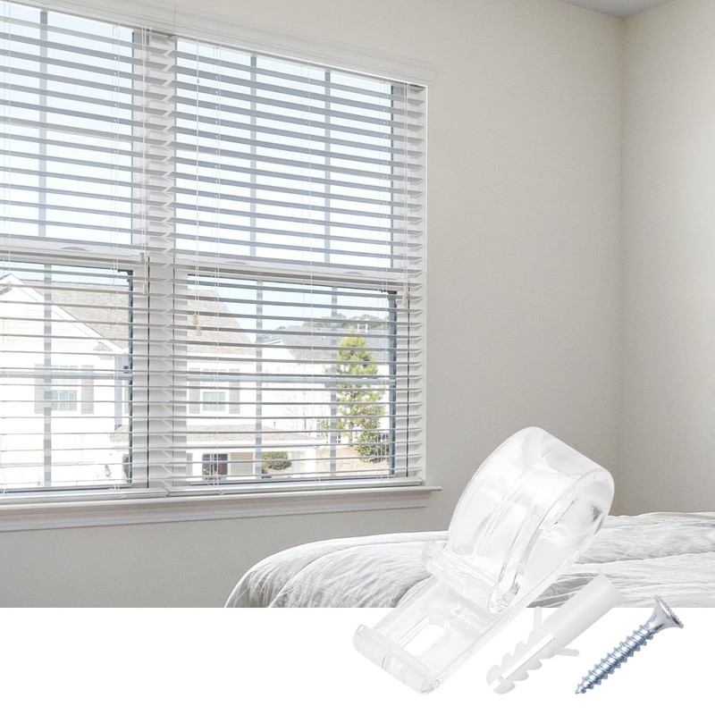 GLADFRESIT 4 Sets Roman Blind P Clips, Plastic Clear Roller