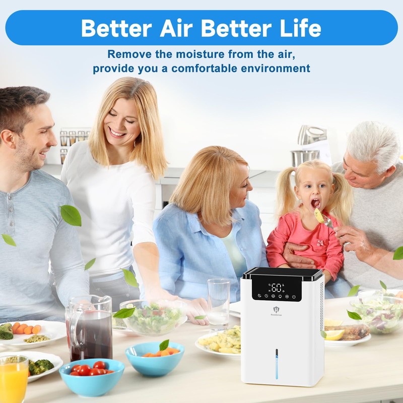 Dehumidifier for Bedroom, 68 OZ Dehumidifiers for Home Basement with