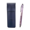 SASL-CL3M-V Chevron Leather Pen Case Blue 3 Mecha Japan Clear