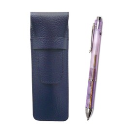 SASL-CL3M-V Chevron Leather Pen Case Blue 3 Mecha Japan Clear Set Purple