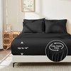 Litanika Super King Comforter Set with Sheets Black - 7
