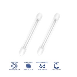 Silicone Glasses Ear Grip Hooks, Sport Eyeglass Strap Holder Temple Tips Spectacle Retainers Anti-Slip Elastic Comfort Glasses Retainers for Spectacle Sunglasses Reading Glasses Eyewear 10 Pairs Clear