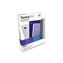 GBC Thermabind Standard Retail 45448 Thermal Binding Covers Transparent Film / Cardboard 9 mm Pack of 25 White