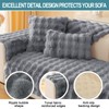 SHANNA Thick Rabbit Plush Sofa Cover 1 2 3 Seater,