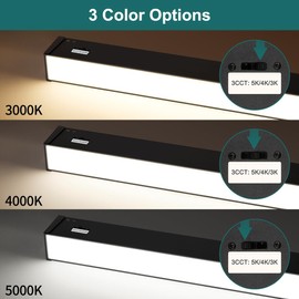 kadision 4FT Linkable LED Linear Light, 40W 5200lm 3000K/4000K/5000K Selectable, 0-10V Dimmable Architectural Linear Lighting Fixture for Offices Colleges Retails, ETL-Listed