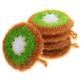 HOMSFOU 5pcs Acrylic Dish Towel Heavy Duty Scrub Sponge Dish Scrubber Sponge Strawberry Dish Towels Heavy Duty Sponge Cleaning Essentials Cleaning Scrubber Cartoon Scrub Sponge Dish Sponge