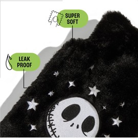 Skinnydip Skinnydip Hot Water Bottle Nightmare Before Christmas Cover with Soft Faux Fur C 300ml Capacity Cute & Fluffy Hot Water Bottle with Twist-Lid Fastening (Water Bottle Nightmare)