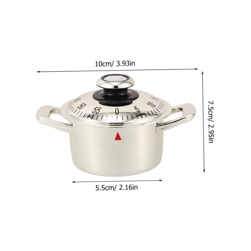 NOLITOY 2pcs Retro Mechanical Kitchen Timer with Loud Alarm Countdown