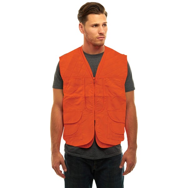 Trail Crest Men's Blaze Orange Safety Front Loader Vest W/