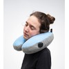 Cocoon Air Core Pillow Ultralight U-shaped Neck Support, Light Blue/Grey