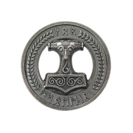 Alaani Thor's Hammer Mjölnir Viking Viking Belt Buckle, gray