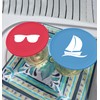 Coverware Tops Tap & Seal Drink Cover-4/Pk-Flamingo/Palm Tree/Sailboat/Naut Sunglasses, Standard,