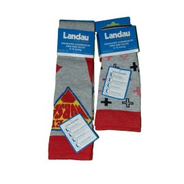 Landau 2 Pair Compression Socks Nurse Theme Size 10-13 Shoe 6-12.5 New