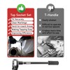 SeonFook 8PCS Tap Socket Set with 1/4" & 3/8" Square
