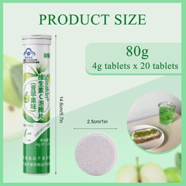 20 Waterdrop Drops Cubes with Fruity Apple Flavour, Low Sugar and Calorie with Real Fruit and Plant Extracts, Vegan
