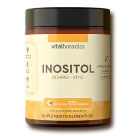 Vitalbotanics Myo Inositol Chiro 120 Cápsulas 500mg Meses Suplementos Alimenticios Multivitaminico Libre Gluten Aditivos Apto Dieta Keto
