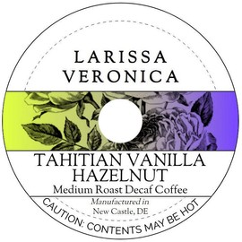 Tahitian Vanilla Hazelnut Medium Roast Decaf Coffee (Single Serve K-Cup Pods) (Gourmet, Naturally Flavored, Whole Coffee Beans) (12 pods, ZIN: 575721)