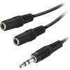 pluX Headphone Splitter, Double 3.5mm Headphone Jack Audio Splitter Cable