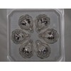 Jingle Bells Lauscha Christmas Tree Ornaments White with Silver Decorations